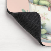 Kikker in bloementheekopje muismat (Hoek)