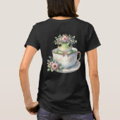 Kikker in bloementheekopje t-shirt (Achterkant)