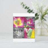 Kikker in bloemkolg briefkaart (Staand voorkant)