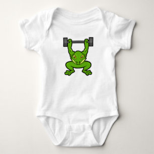 Kikker in Bodybuilding met Barbell Romper