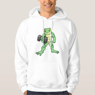 Kikker in Bodybuilding met Dumbbell Hoodie