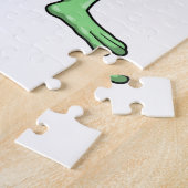 Kikker in Bodybuilding met Dumbbell Legpuzzel (Zijkant)