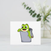 Kikker in Bucket Briefkaart (Staand voorkant)