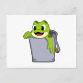 Kikker in Bucket Briefkaart (Voorkant)