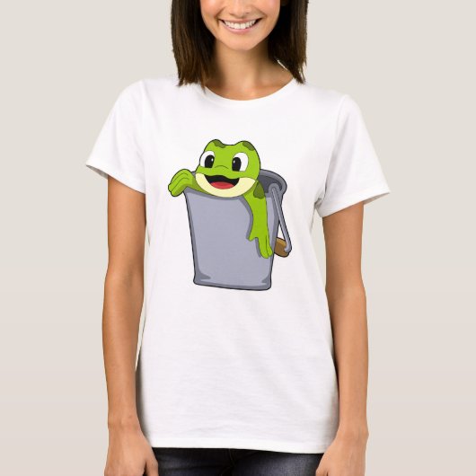 Kikker in Bucket T-shirt (Voorkant)