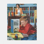 Kikker in de bibliotheek fleece deken (Voorkant)