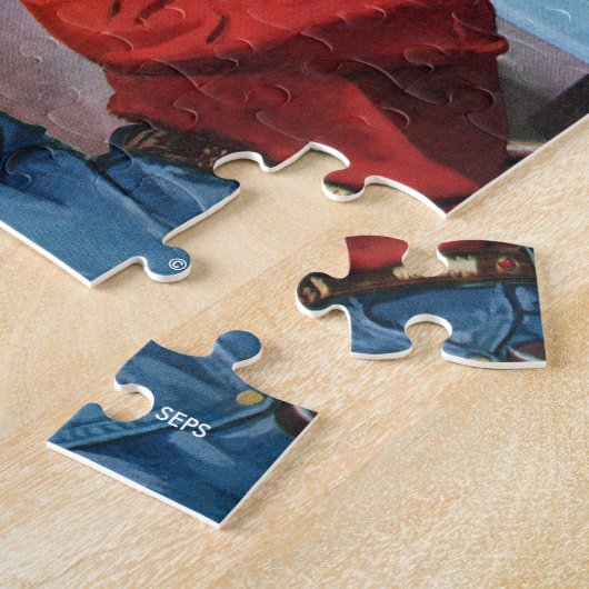 Kikker in de bibliotheek legpuzzel (Zijkant)