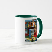 Kikker in de bibliotheek mok (Voorkant rechts)