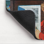 Kikker in de bibliotheek muismat (Hoek)