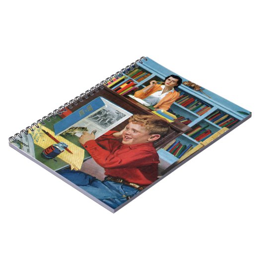 Kikker in de bibliotheek notitieboek (Linkerzijde)