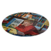 Kikker in de bibliotheek snijplank (Hoek)