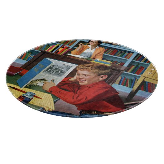 Kikker in de bibliotheek snijplank (Hoek)