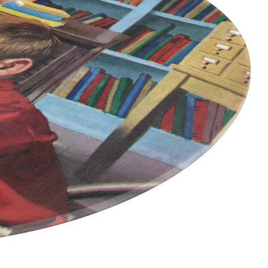 Kikker in de bibliotheek snijplank (Hoek)