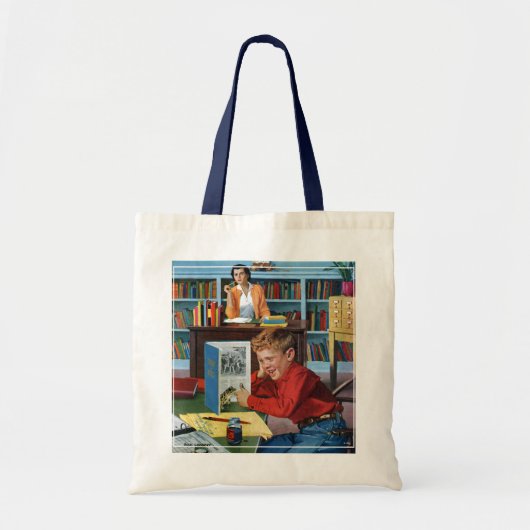 Kikker in de bibliotheek tote bag (Voorkant)