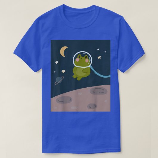 Kikker in de buitenruimte t-shirt (Design voorkant)