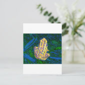 Kikker in de gras briefkaart (Staand voorkant)