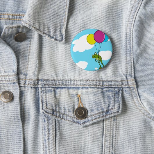 Kikker in de hemel ronde button 5,7 cm (In situ)