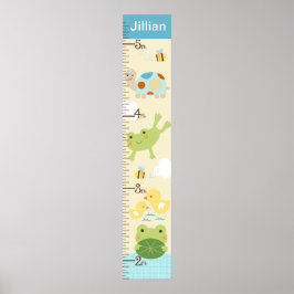 Kikker in de Pond/Turtle Growth Chart Houd bij 8x4 Poster