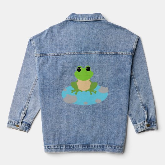 kikker in de vijver denim jacket (Achterkant)