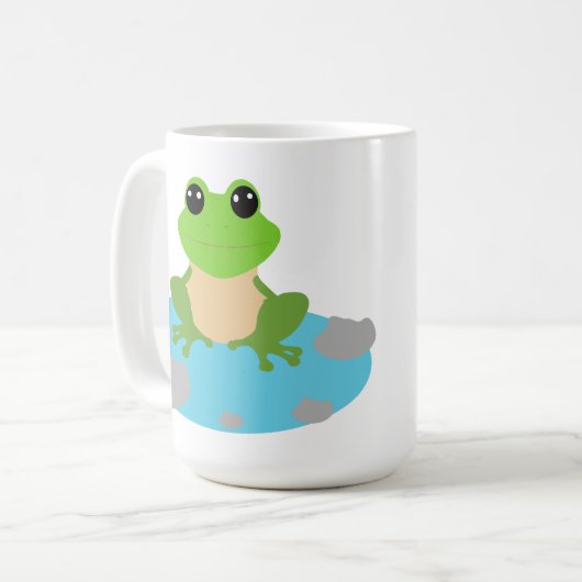 kikker in de vijver koffiemok (Voorkant links)