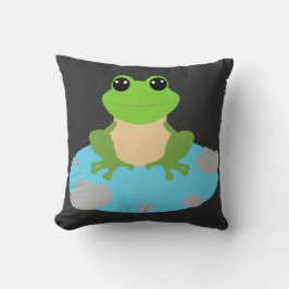 kikker in de vijver kussen