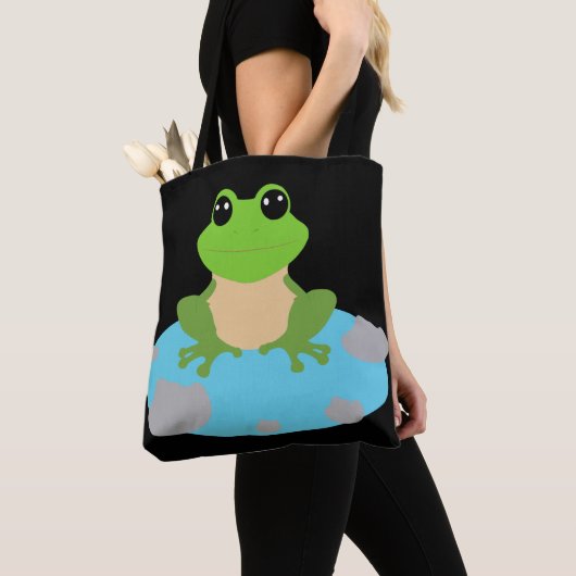 kikker in de vijver tote bag (Dichtbij)