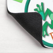 kikker in een cirkel , leapyearbaby.com muismat (Hoek)