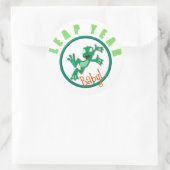 kikker in een cirkel ronde sticker (Tas)