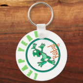 kikker in een cirkel sleutelhanger (Voorkant)