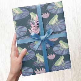 Kikker in een Lily Pond Cadeaupapier