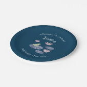 Kikker in een Lily Pond Leuk Verjaardagsfeest Papieren Bordje (Gekanteld)