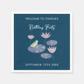 Kikker in een Lily Pond Leuk Verjaardagsfeest Servet (Voorkant)