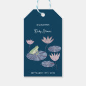 Kikker in een Lily Pond Schattige Baby shower Beda Cadeaulabel (Voorkant)
