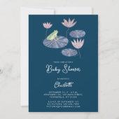 Kikker in een Lily Pond Schattige Baby shower Kaart (Voorkant)