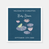 Kikker in een Lily Pond Schattige Baby shower Servet (Voorkant)