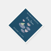 Kikker in een Lily Pond Schattige Baby shower Servet (Hoek)