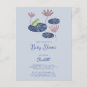 Kikker in een Lily Pond Schattige Baby shower Uitn Briefkaart (Voorkant)