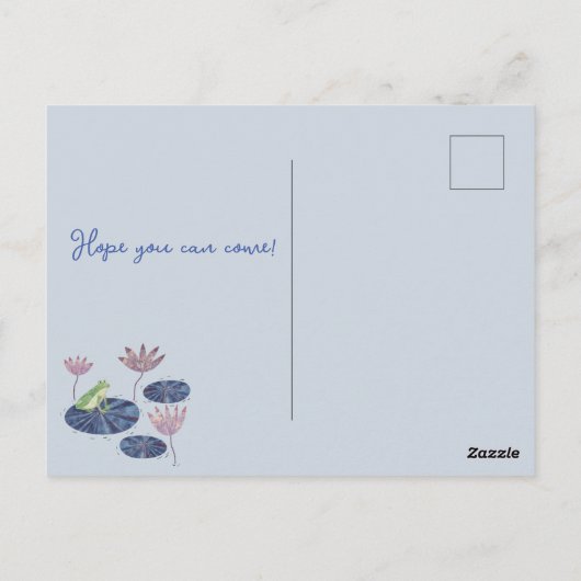 Kikker in een Lily Pond Schattige Kids Verjaardags Briefkaart (Achterkant)