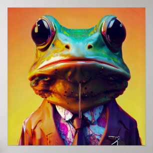 Kikker in een Suit Poster