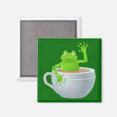 Kikker in een thee magneet (Voorkant / Achterkant)