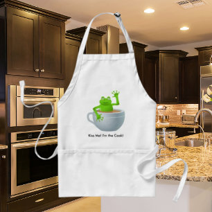 Kikker in een thee standaard schort