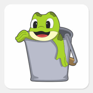 Kikker in Emmer Vierkante Sticker