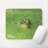 Kikker in groene algen muismat (Met muis)