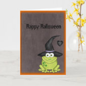 Kikker in heks Pet Kaart (Gele Bloem)