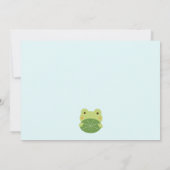 Kikker in het Baby shower Pond/Turtle Kaart (Achterkant)