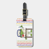 Kikker in het Laboratorium van de Wetenschap Bagagelabel (Voorkant verticaal)