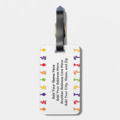 Kikker in het Laboratorium van de Wetenschap Bagagelabel (Achterkant verticaal)