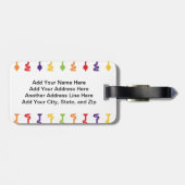 Kikker in het Laboratorium van de Wetenschap Bagagelabel (Achterkant horizontaal)