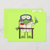 Kikker in het Laboratorium van de Wetenschap Briefkaart (Voorkant / Achterkant)