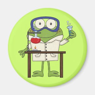 Kikker in het Laboratorium van de Wetenschap Magneet